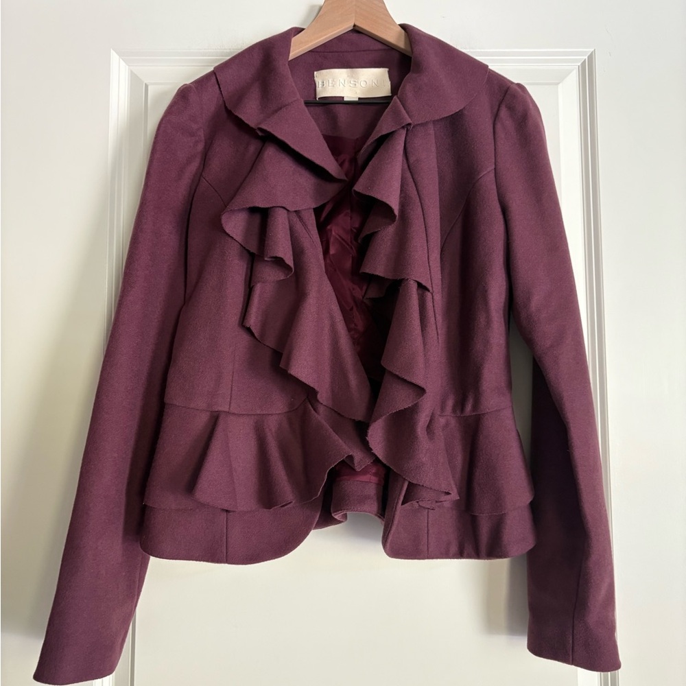 Bensoni Open Front Ruffled Jacket